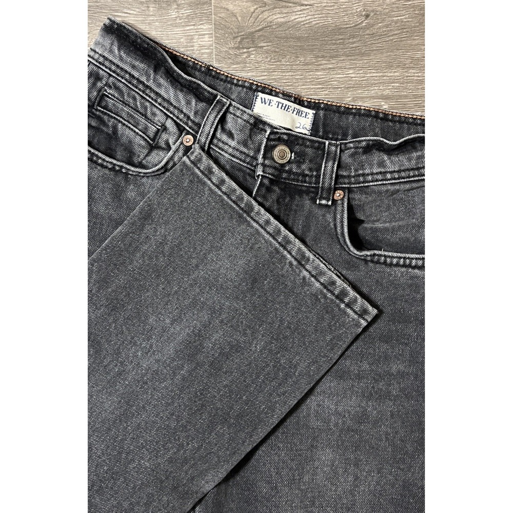 We The Free Xena High Rise Slim Straight Charcoal Wash Jeans Size 26 (27x29)